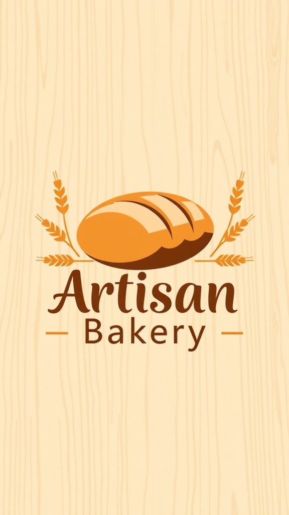 Artisan Bread Baking: A Logo for Your Bakery A logo for a bakery with a loaf of bread and wheat, warm colors, and whimsical typography.